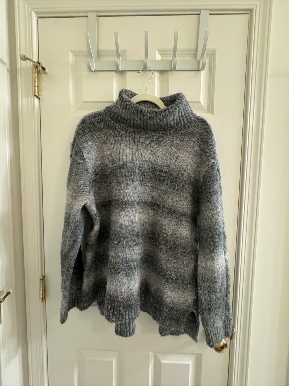 Vera Wang Gray Ombre Turtleneck Sweater